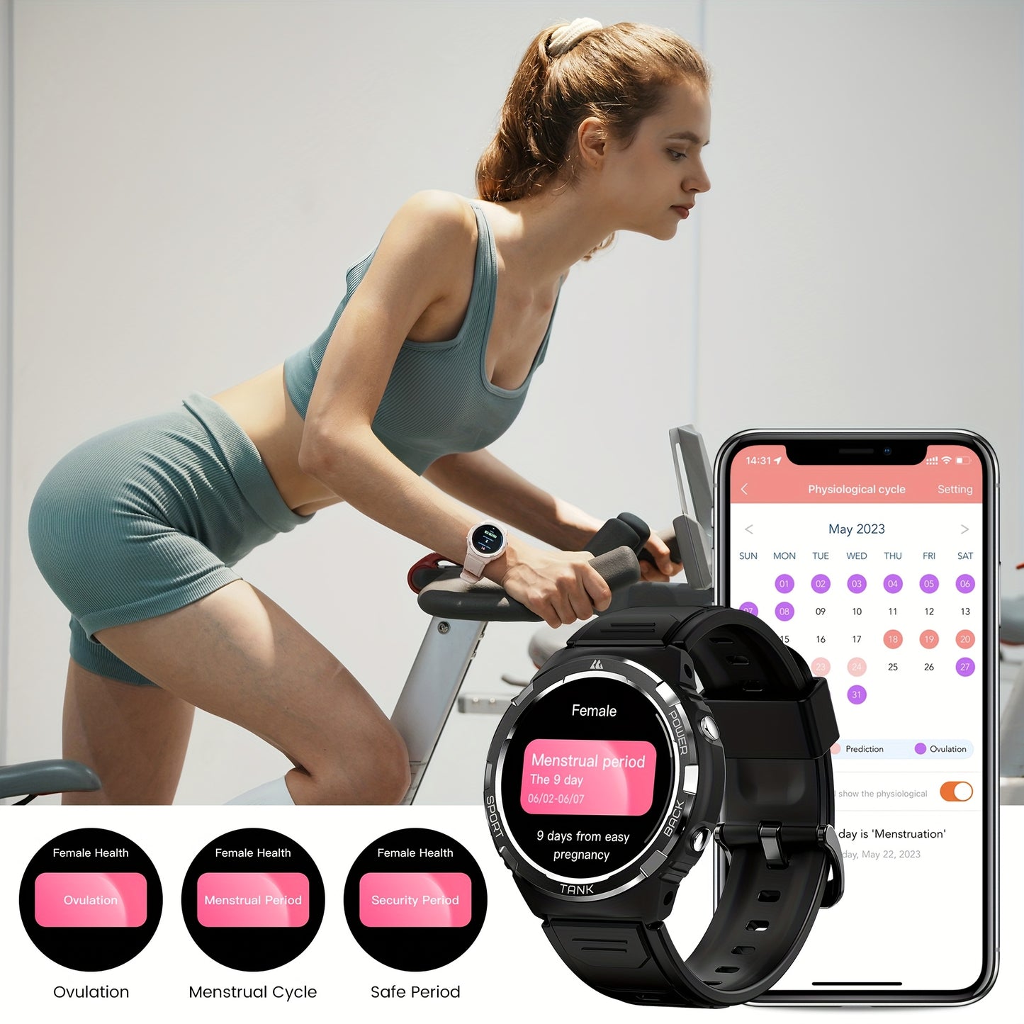KOSPET TANK S1 Smartwatch with GPS and 5ATM Water Resistance