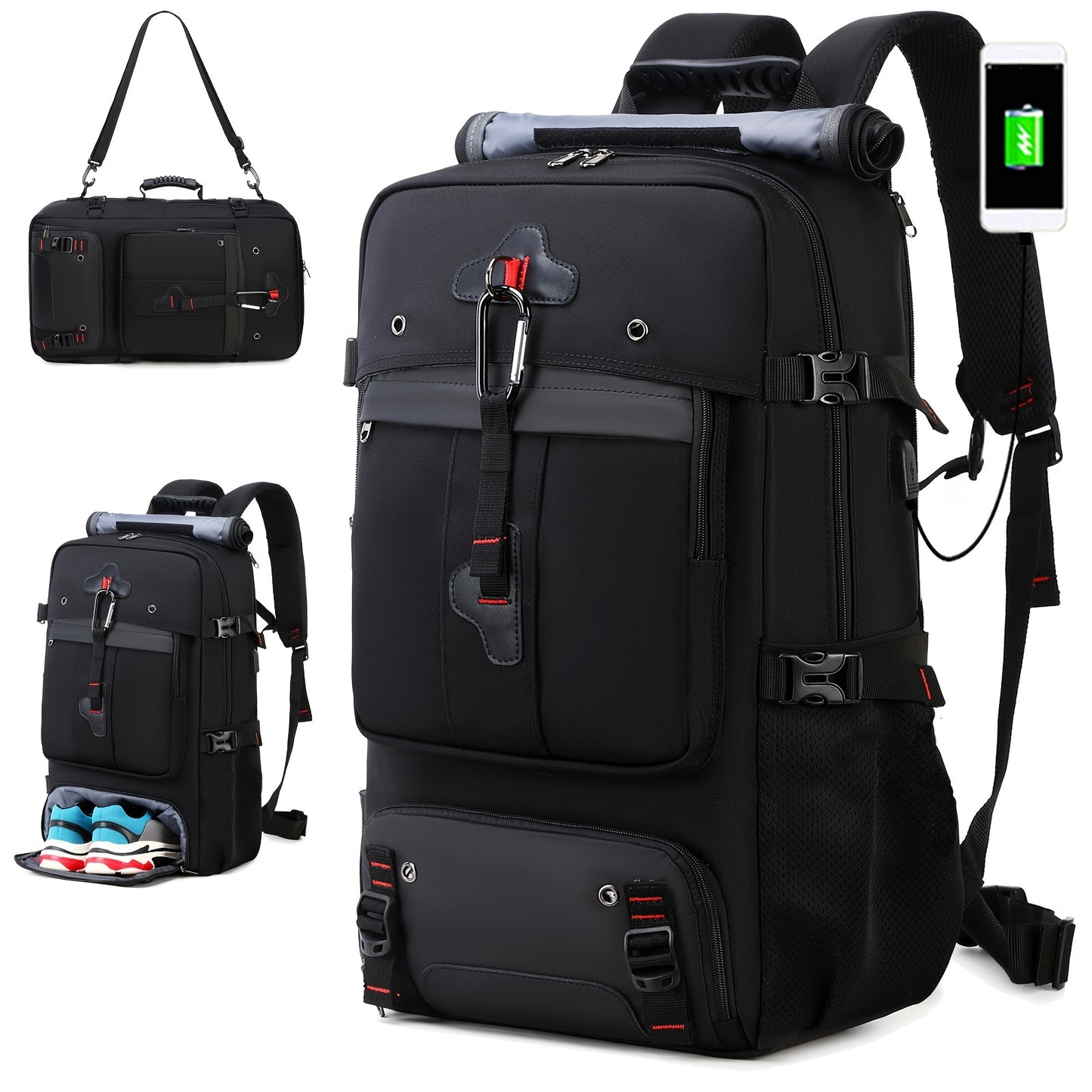 Airline Approved Travel Backpack With Laptop Sleeve And USB