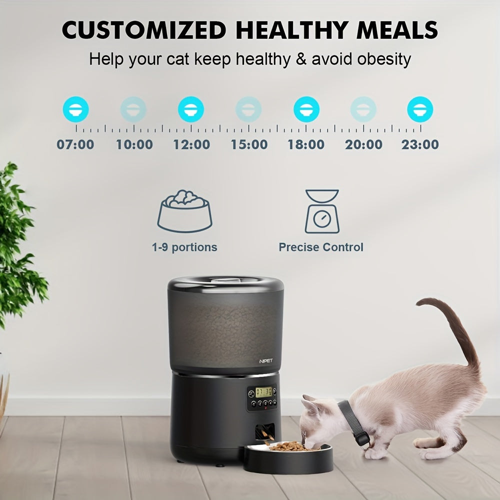 NPET Automatic Cat Feeder With Customized Meal Portions