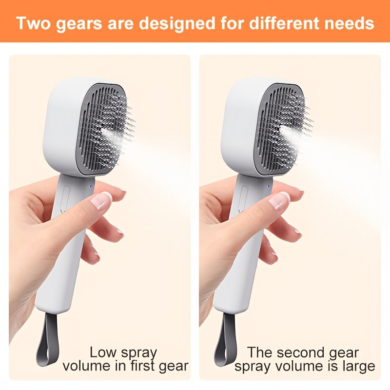USB Rechargeable Pet Grooming Brush for Cats and Dogs