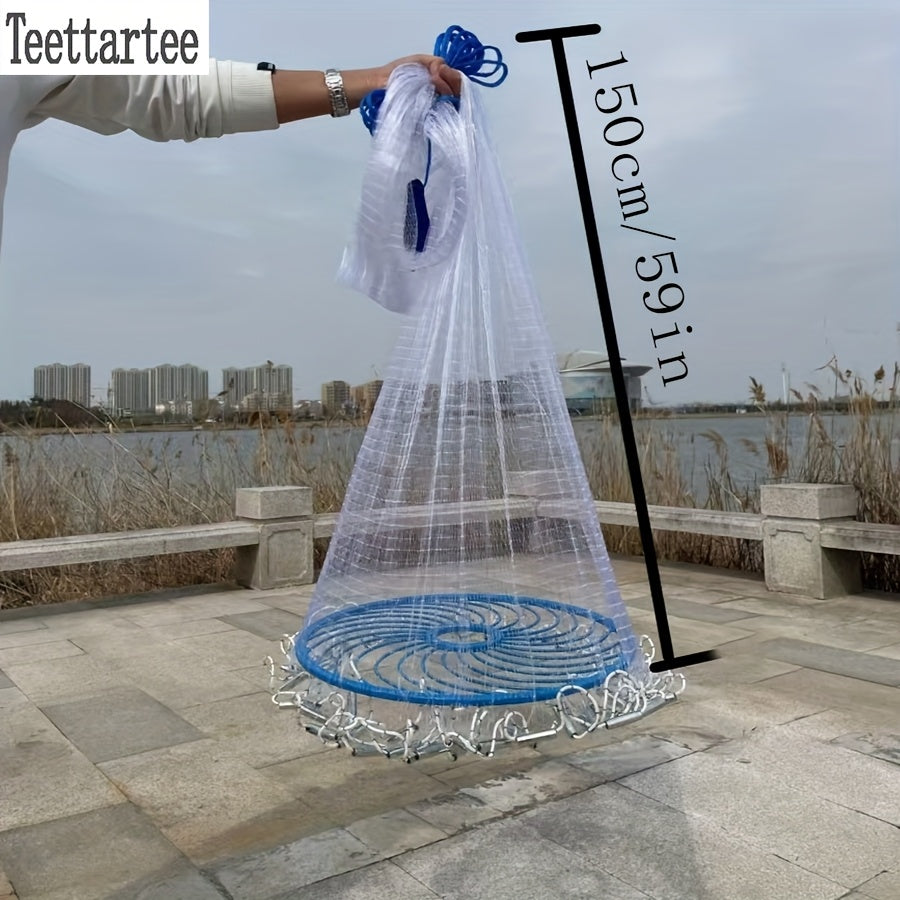 TEETTARTEE Lightweight Round Hand Trawling Net For Fishing