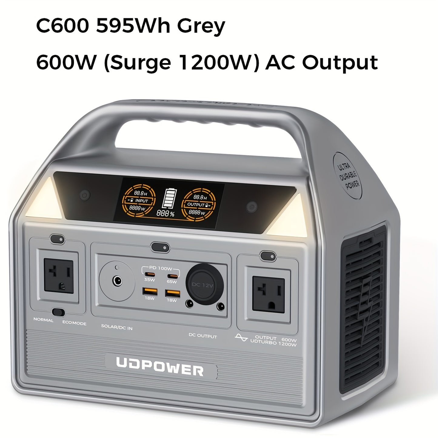 Portable Power Station for Camping Travel and Emergency Backup