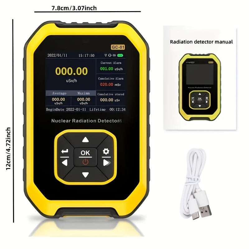 Geiger Counter Portable Radiation Detector With LCD Display