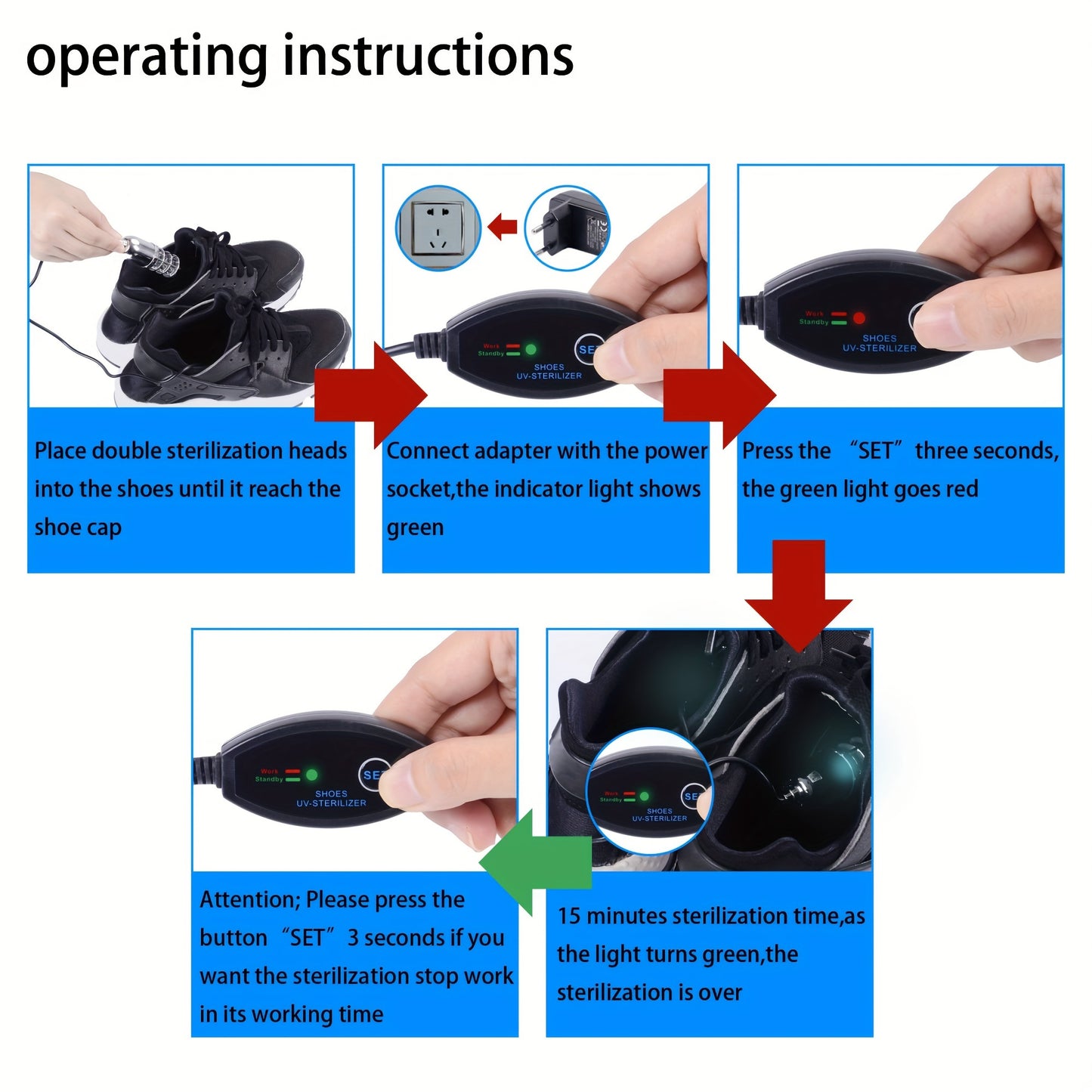 UV Shoe Sterilizer With Smart Timer Switch And Deodorizer