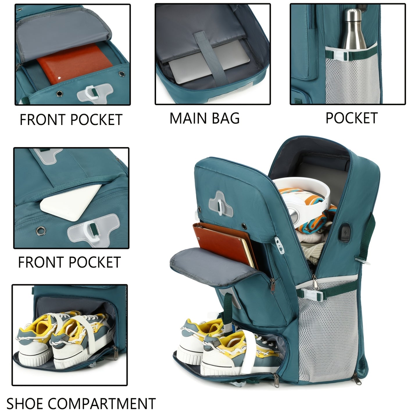 Airline Approved Travel Backpack With Laptop Sleeve And USB
