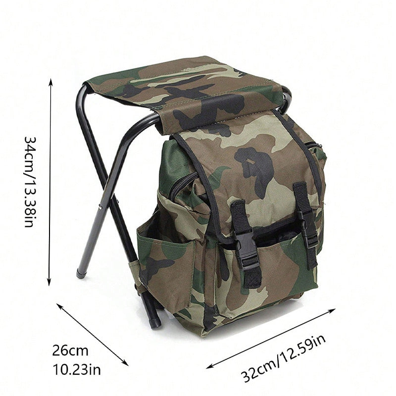 Camouflage Outdoor Backpack with Adjustable Straps and Multiple Compartments