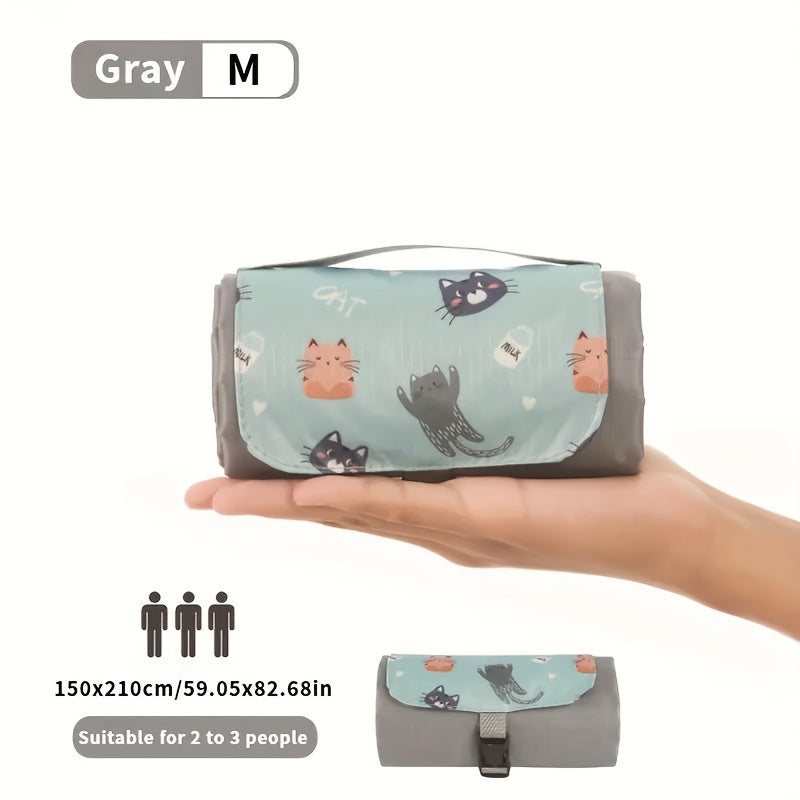 Portable Outdoor Nylon Mat With Pattern Styles For Picnics
