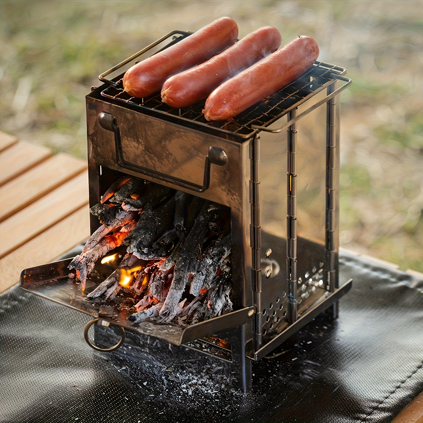 Portable Charcoal Wood Oven Stainless Steel Korean Grill