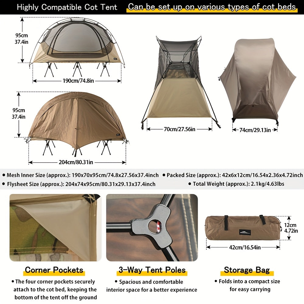 Soomloom 1 Person Lightweight Camping Tent With Inner Tent