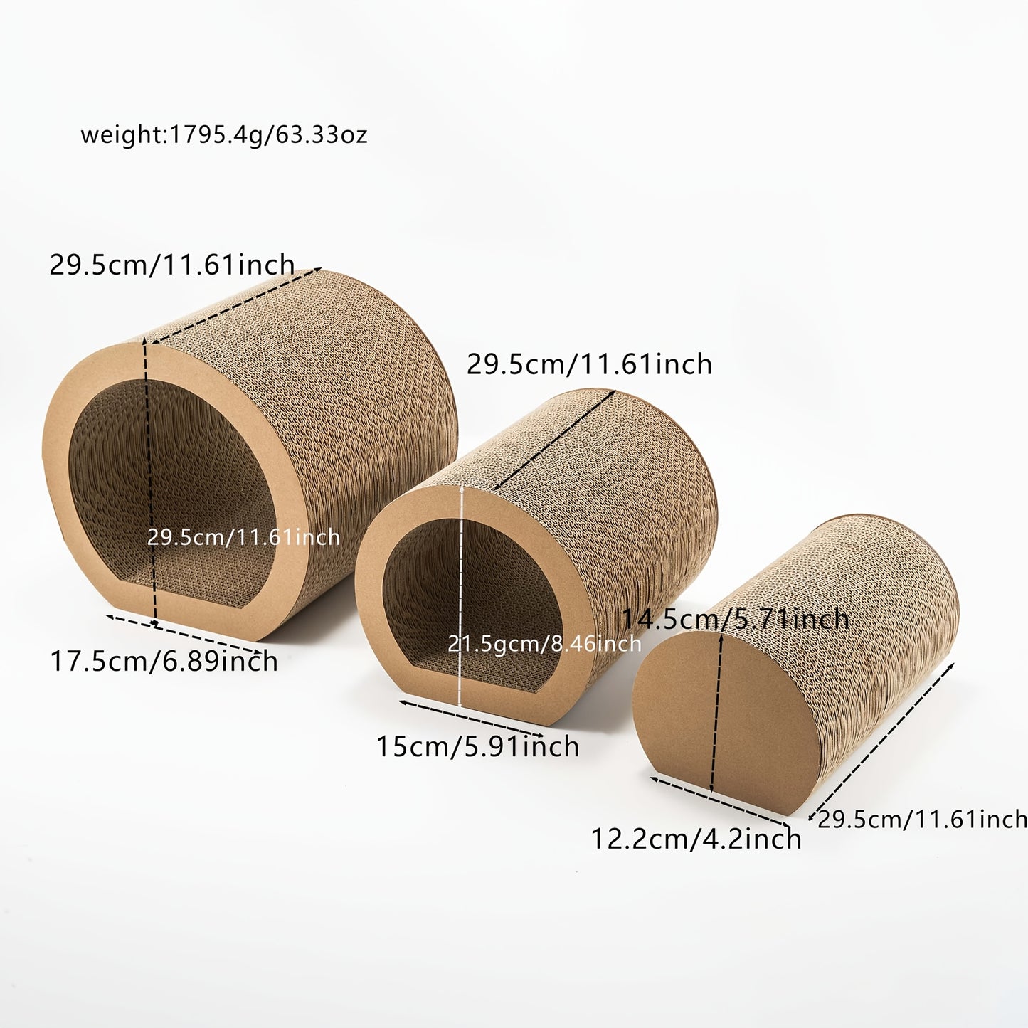 Cat Scratching Board Set With Hidden Wheel Indoor Cat Mat