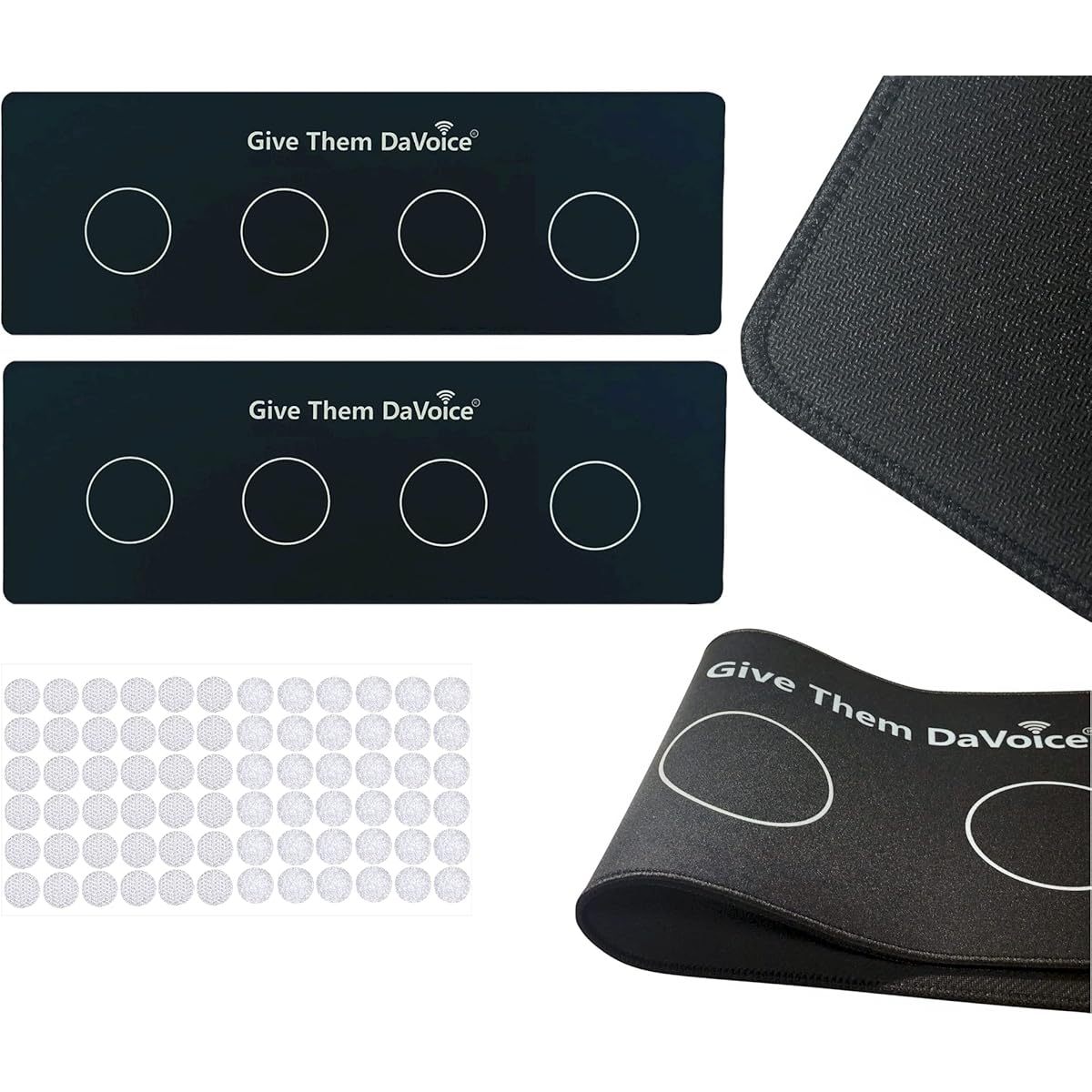 Dog Communication Buttons Training Mat with Adhesive Dots