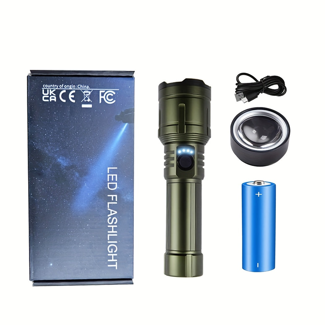 Outdoor Portable Flashlight With Ignition And Power Bank