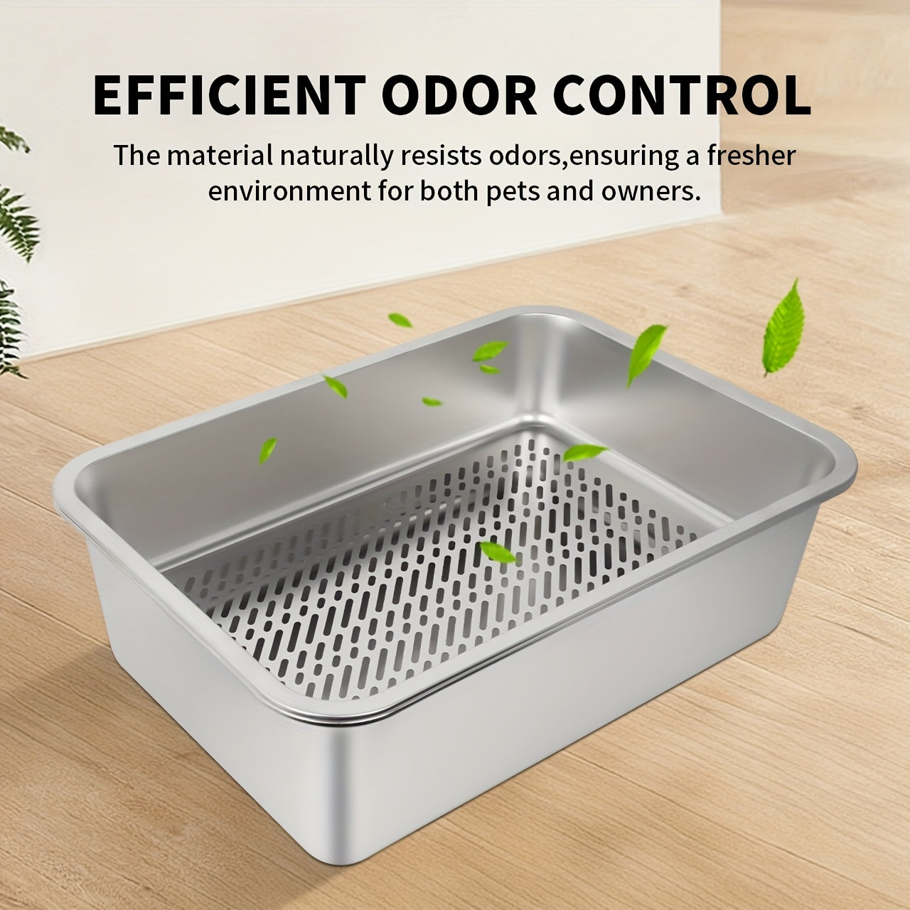 Stainless Steel Sifting Litter Box For Cats Easy Clean