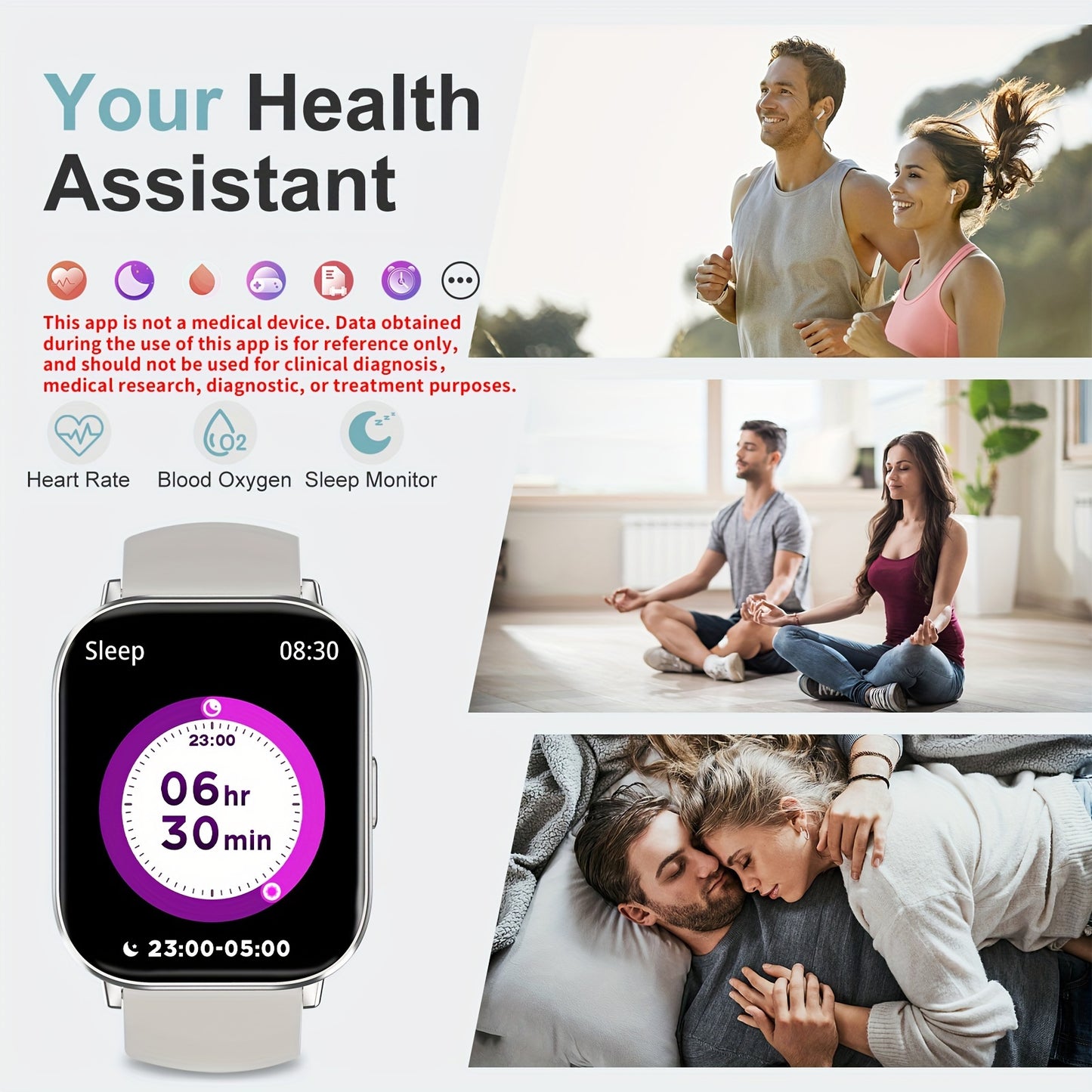 Elegant Pink Silicone Smartwatch With Touch Screen And Notifications
