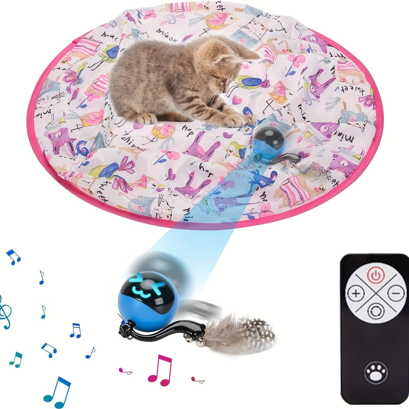 Automatic Mouse Chase Cat Toy With Remote Control For Pets