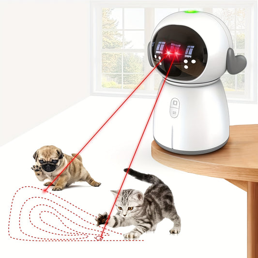 Indoor Cat Laser Toy Rechargeable Dual Laser Modes for Fun