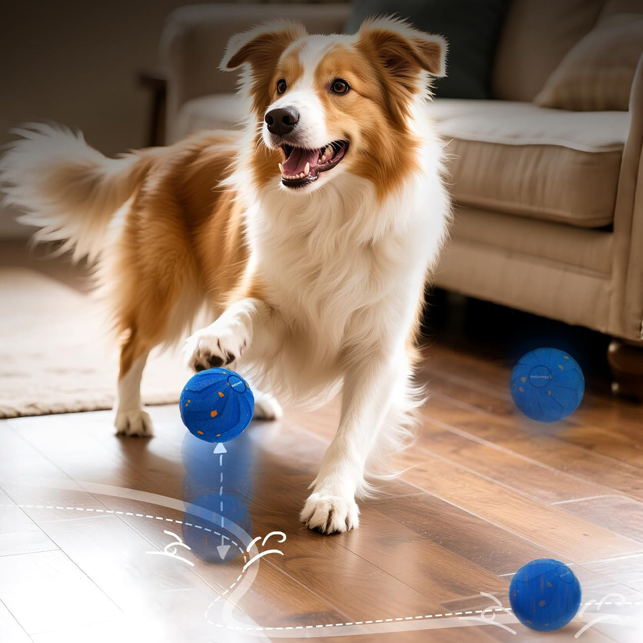 Smart Interactive Dog Toy Automatic Bounce Rotate ETPU