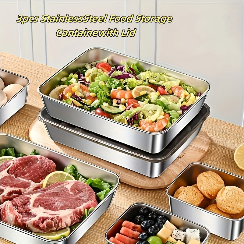 Stainless Steel Food Storage Containers Leakproof Stackable