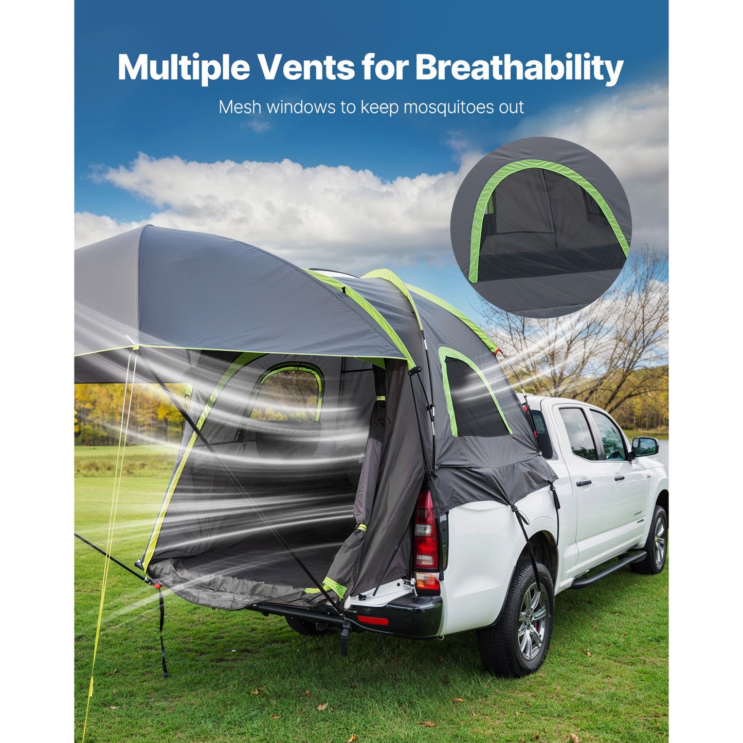 Waterproof Truck Camping Tent for 2-3 People Adventure