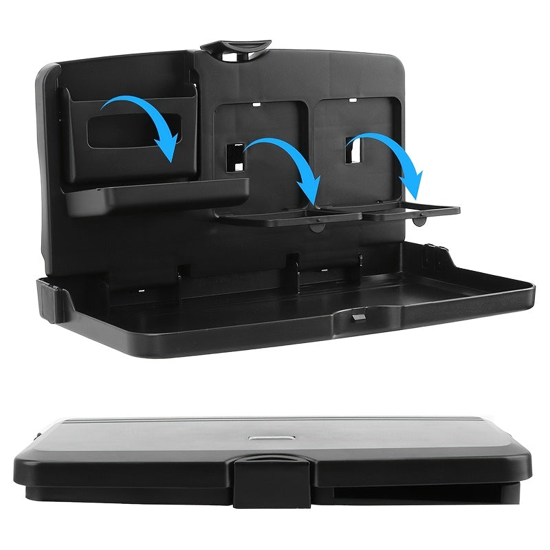 Premium Backseat Organizer with Foldable Tray and Dual Cup Holders