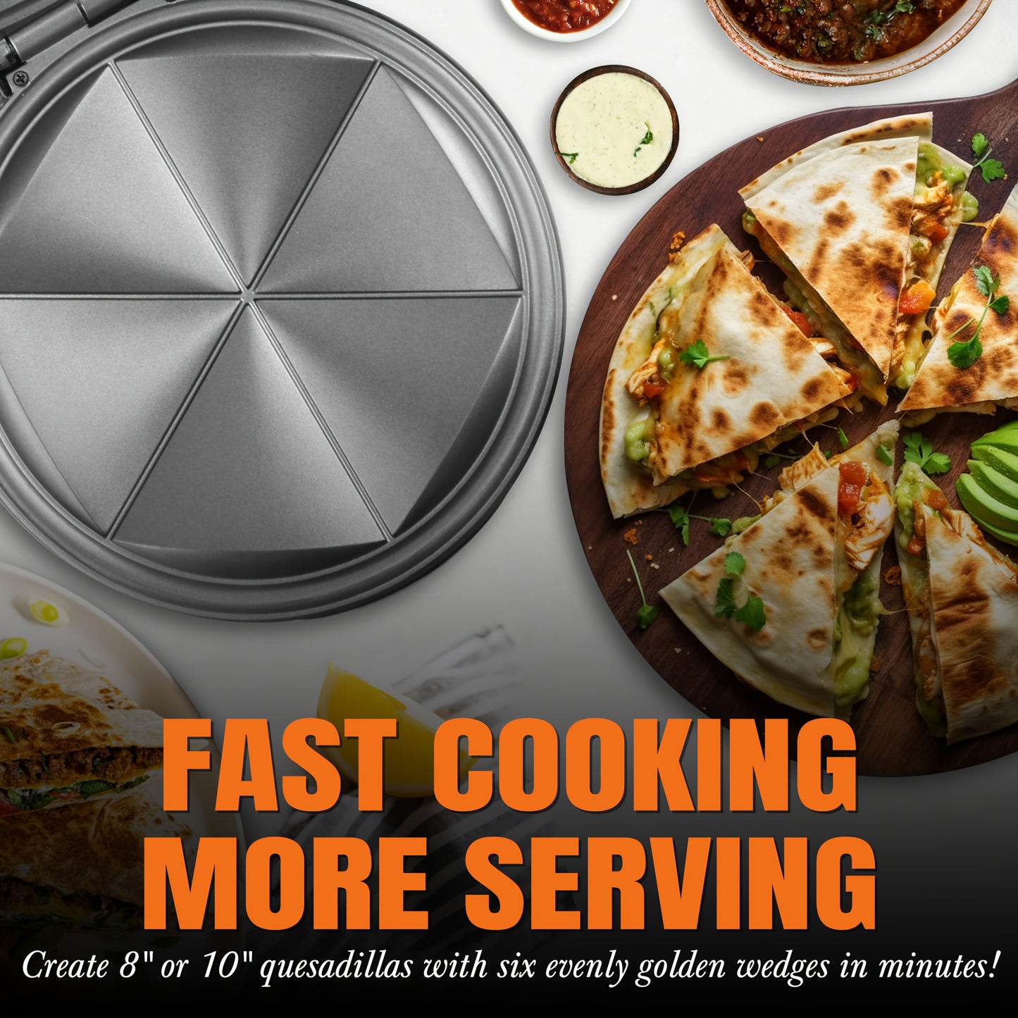Electric Quesadilla Maker Grilled Cheese With Even Heating