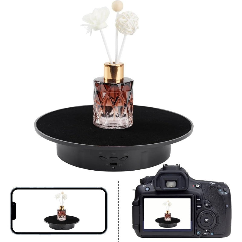 Motorized Rotating Display Stand 360 Turntable Velvet Top