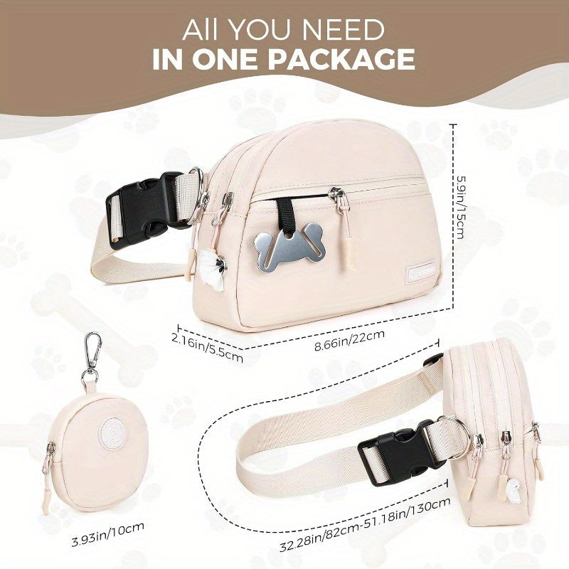 Hands Free Dog Training Belt Bag With Poop Bag Dispenser