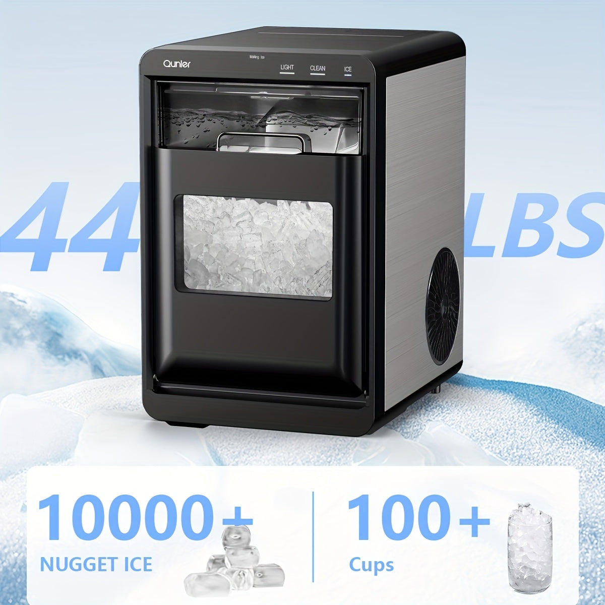 IFANZE High-Capacity Touch Screen Ice Maker Machine for Home