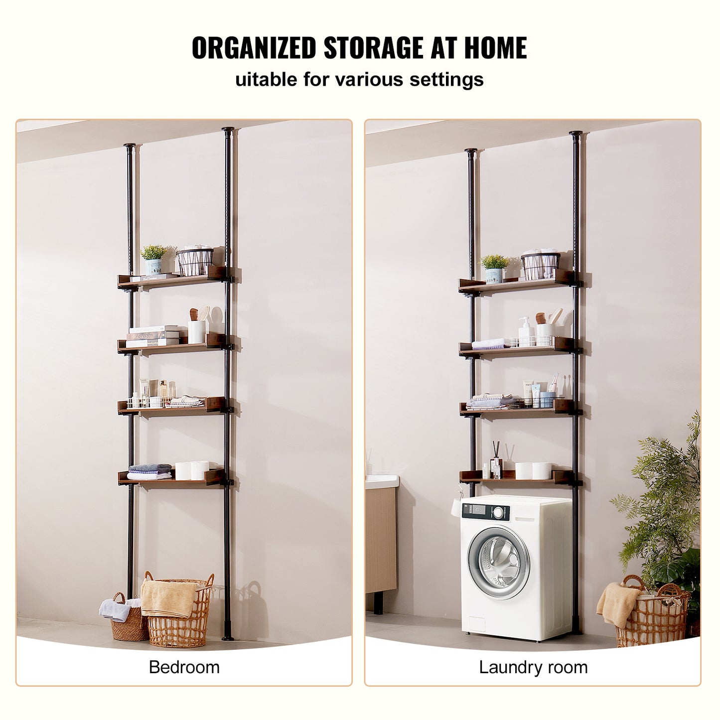 Over The Toilet 4 Tier Bathroom Storage Shelf Organizer