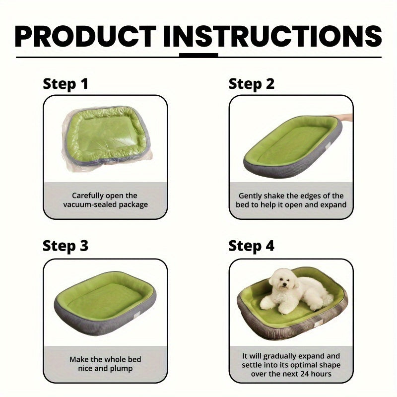 Orthopedic Pet Bed With High Edge Support And Comfort