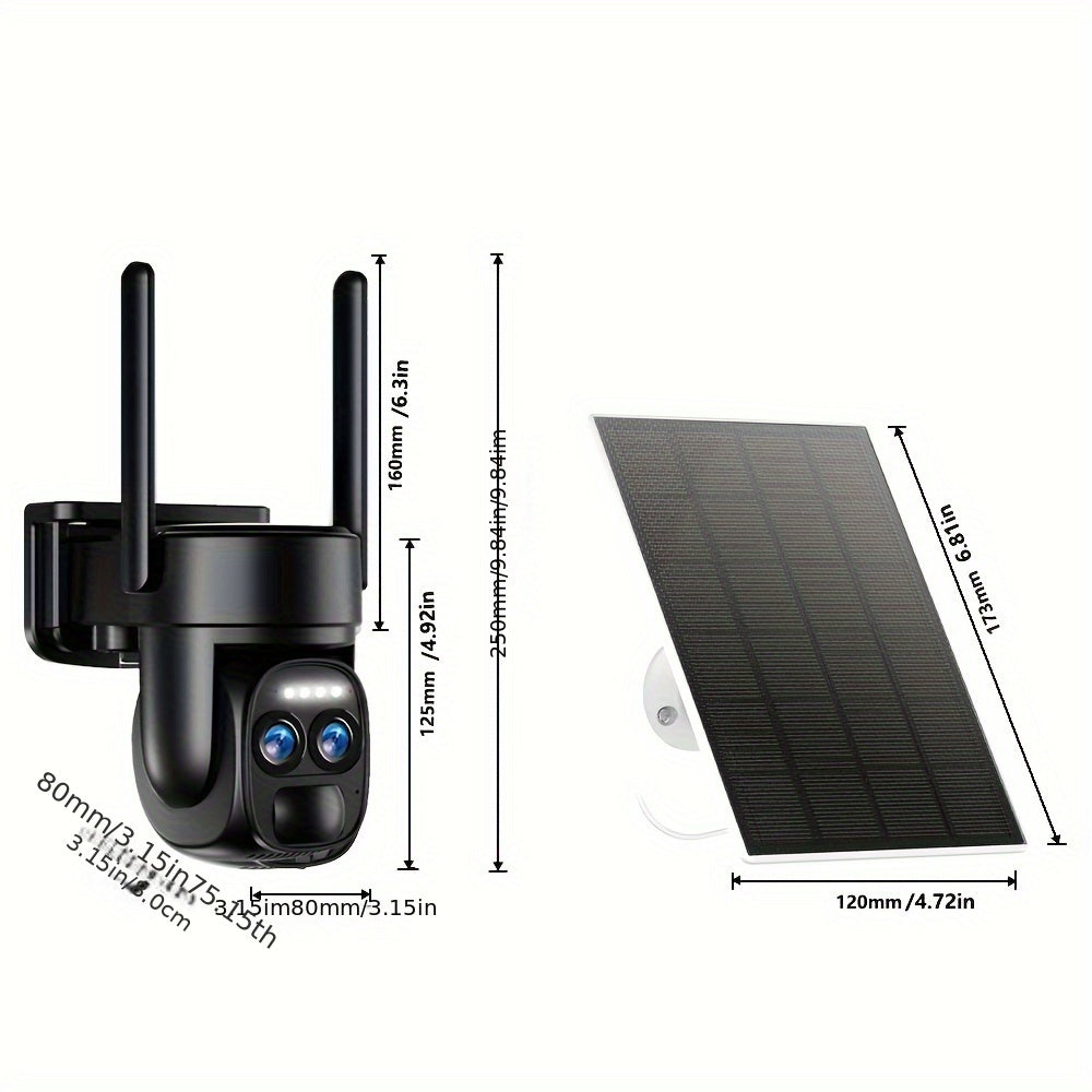 Hawkray 360 Degree Solar Powered WiFi Security Camera System
