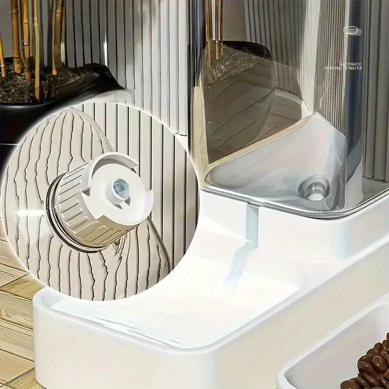 Automatic Cat Feeder And Water Dispenser Set For Pets 1.0 Gal
