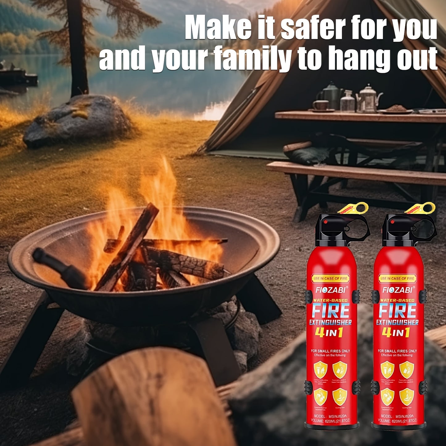 Portable Fire Extinguisher 4 In 1 For Home Garage Car