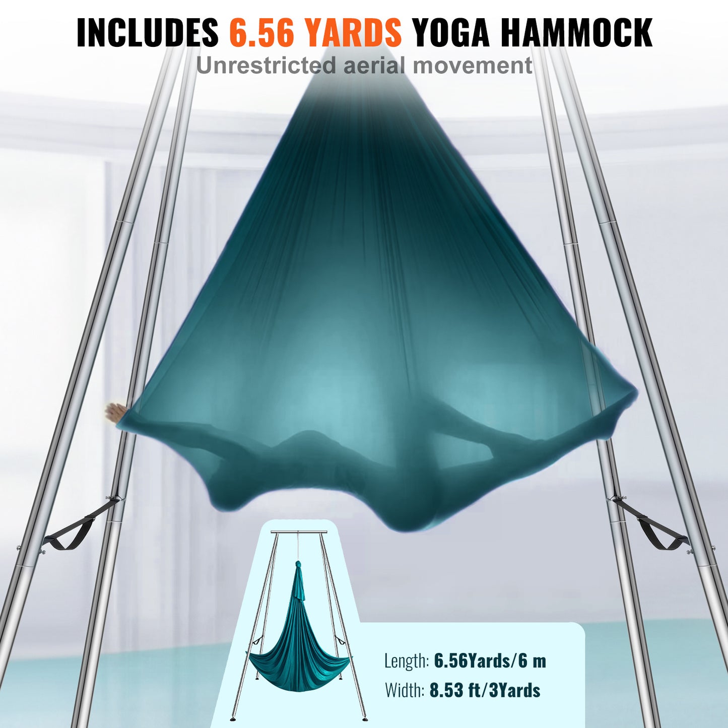 VEVOR Aerial Yoga Frame with Professional Yoga Hammock