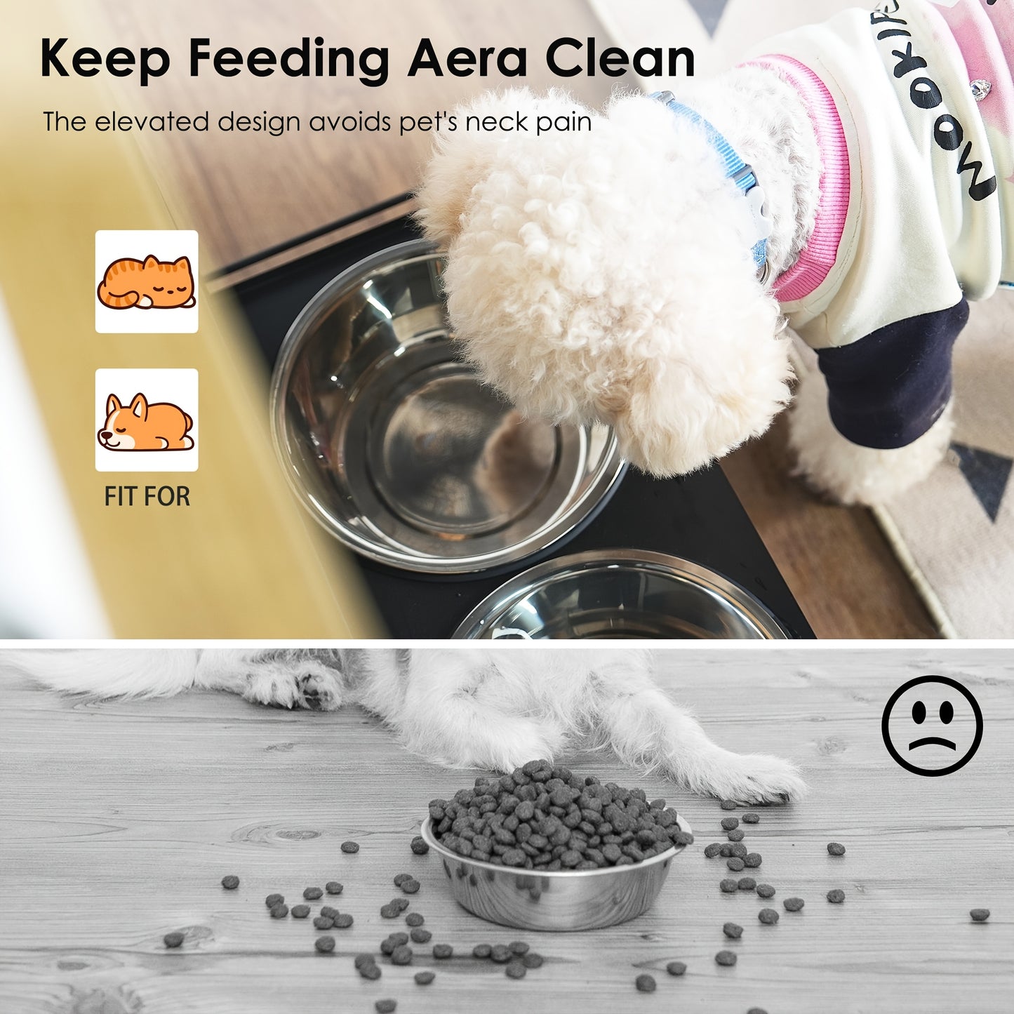 All In One Pet Feeding Station With Storage Cabinet