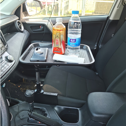 Car Cup Holder Tray Organizer with Phone Holder and Storage