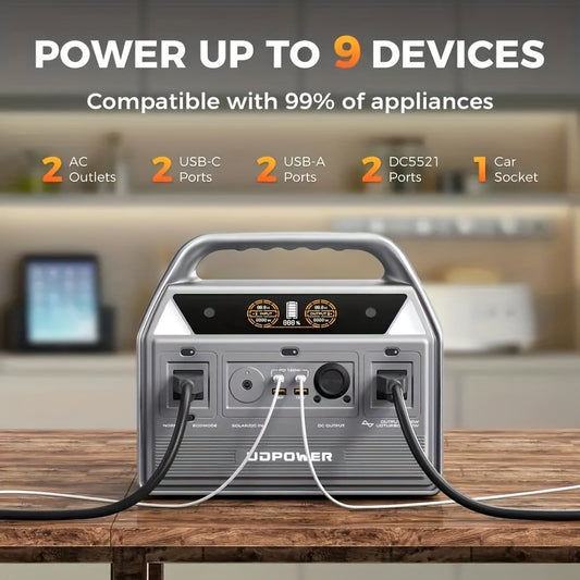 Portable Power Station for Camping Travel and Emergency Backup