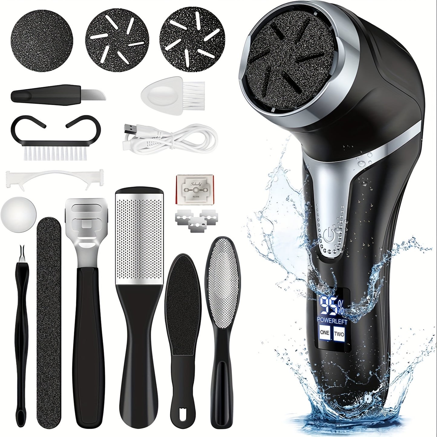 Rechargeable Electric Foot Callus Remover Kit For Smooth Feet