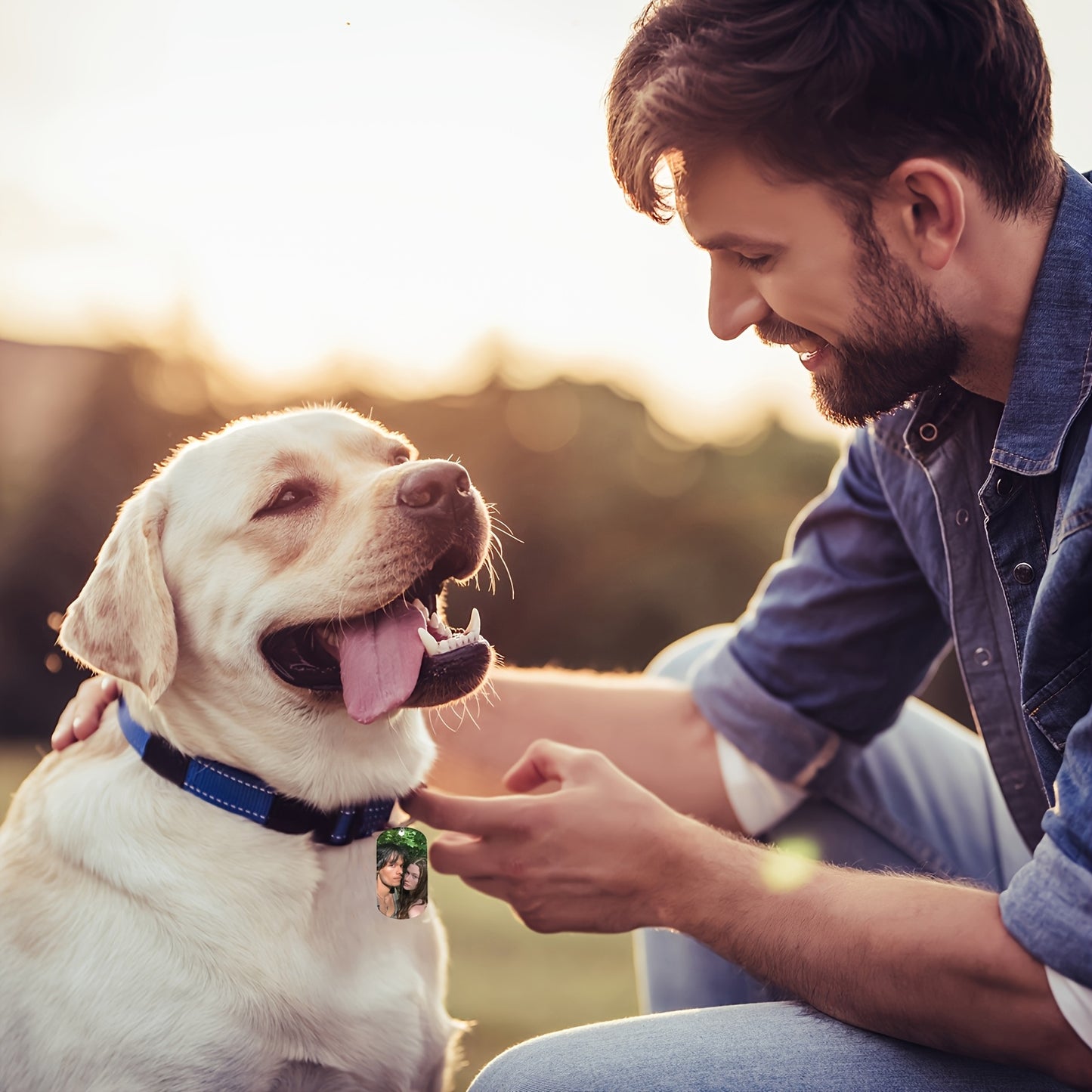 Stainless Steel Dog Tag With Customizable Engraving Photo