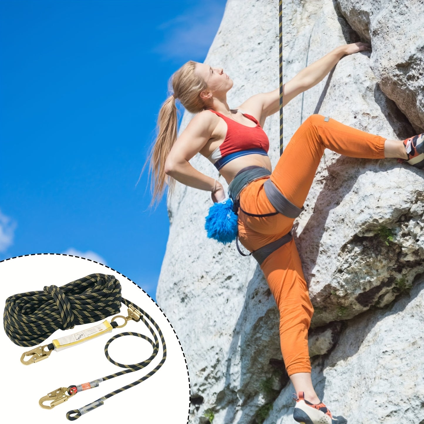 High Strength Climbing Rope For Rock Climbing Safety Gear