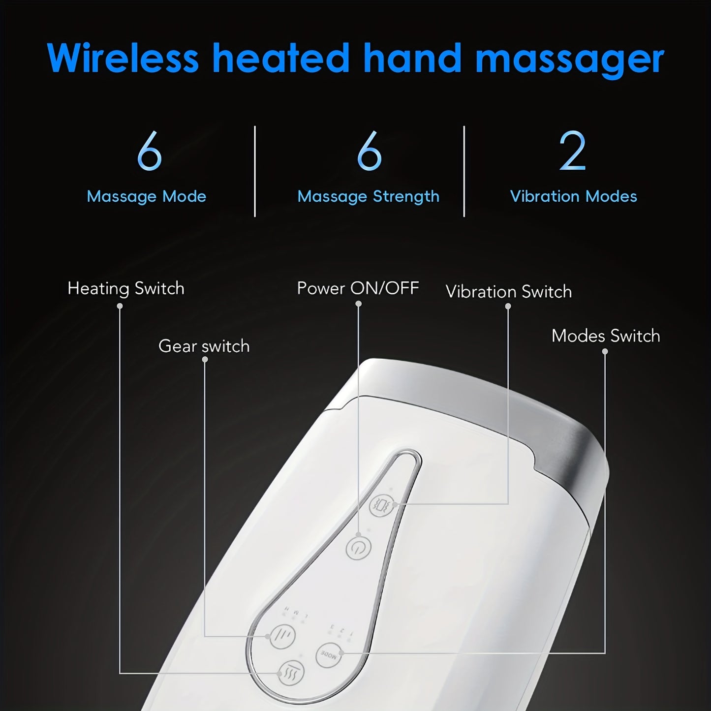 Hand Massager with Multiple Modes and Vibrations for Relaxation