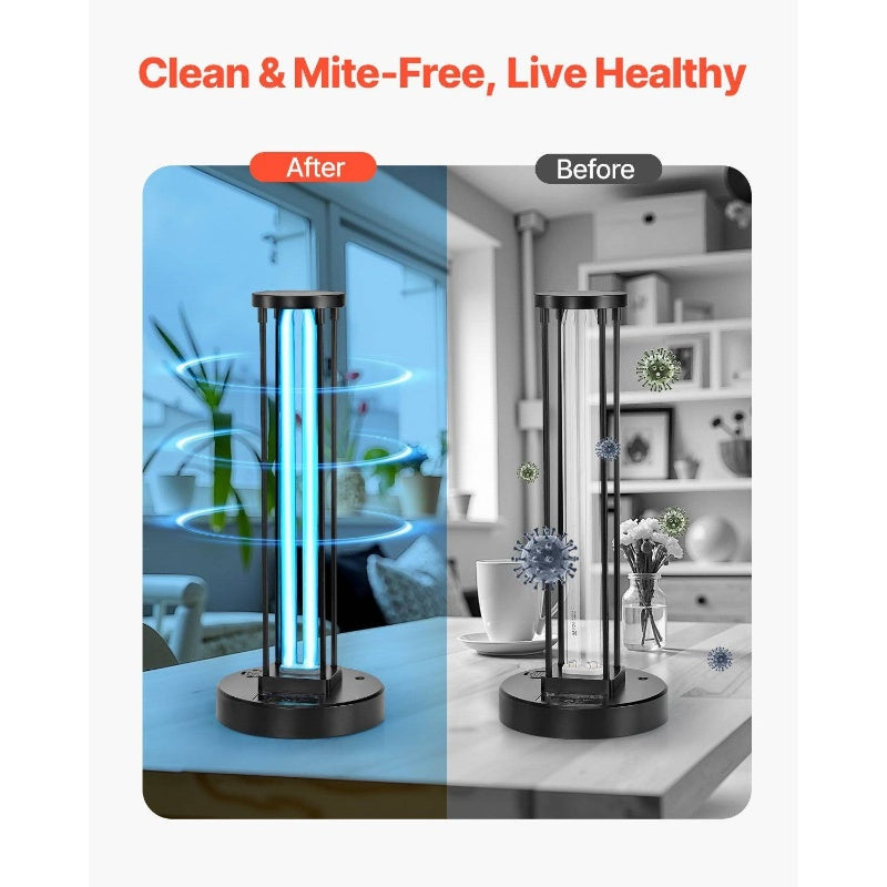 Portable UV C Disinfection Lamp Ozone Generator Timer