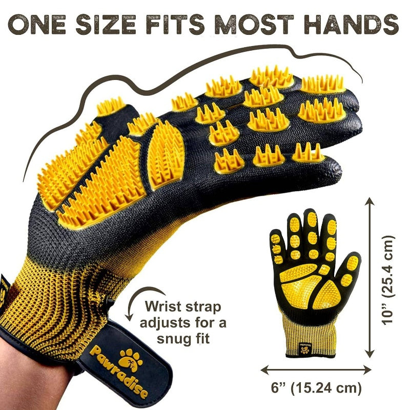 Pet Grooming Deshedding Gloves For Cats Dogs Horses
