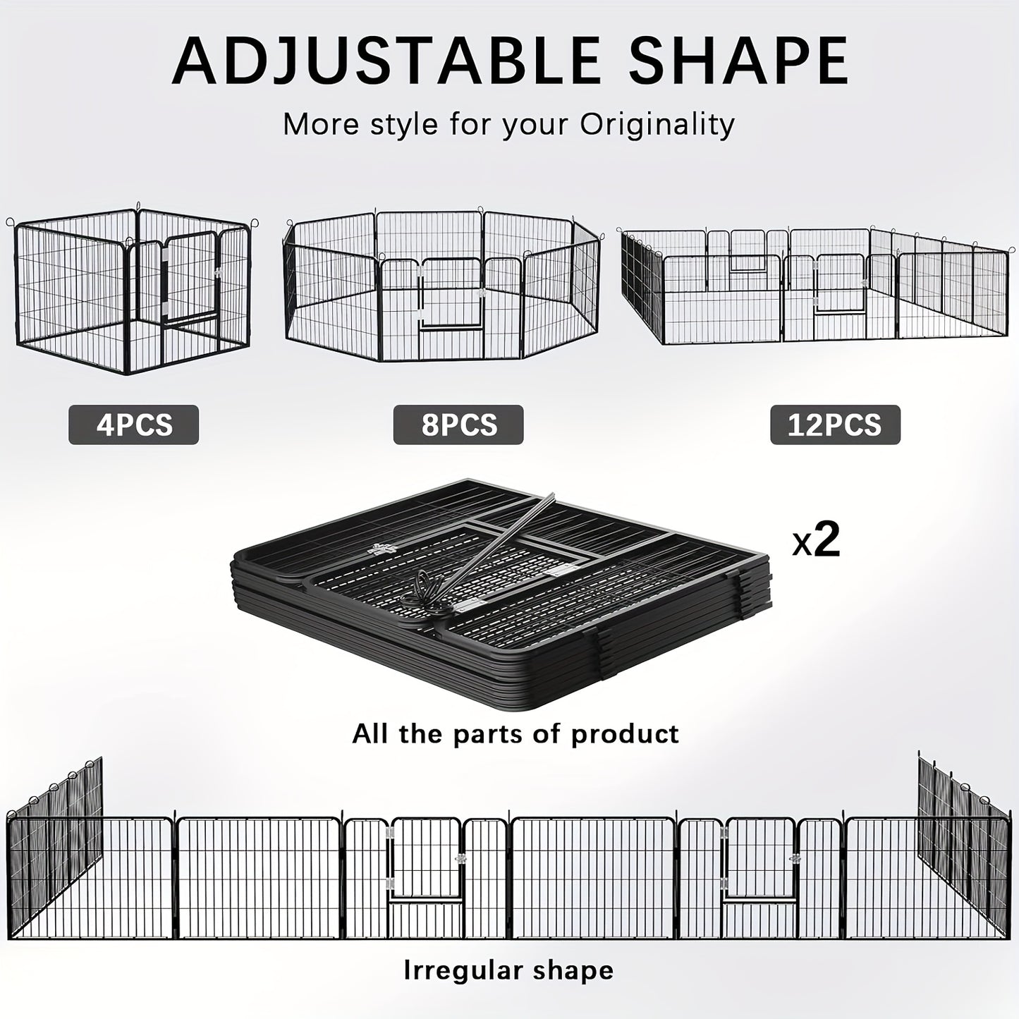 Portable Dog Fence for Indoor and Outdoor Pet Safety