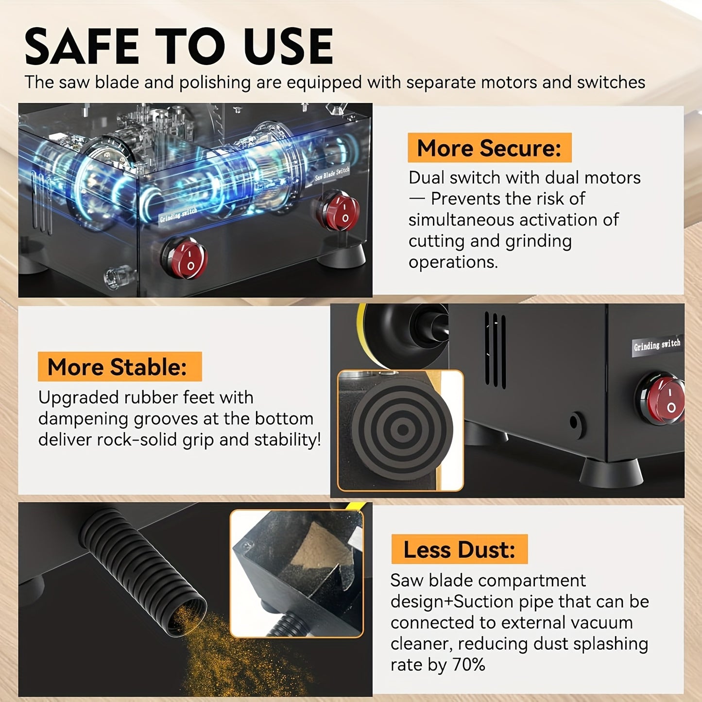 Table Saw Crafting With Dual 795 Motors 200W 12000 RPM
