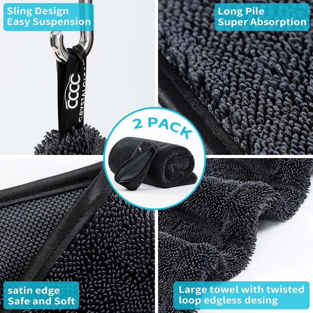 Double Twisted Loop Quick Drying Car Towel For Detailing