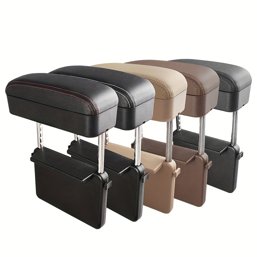 Adjustable Car Armrest Cushion with Storage Box Organizer