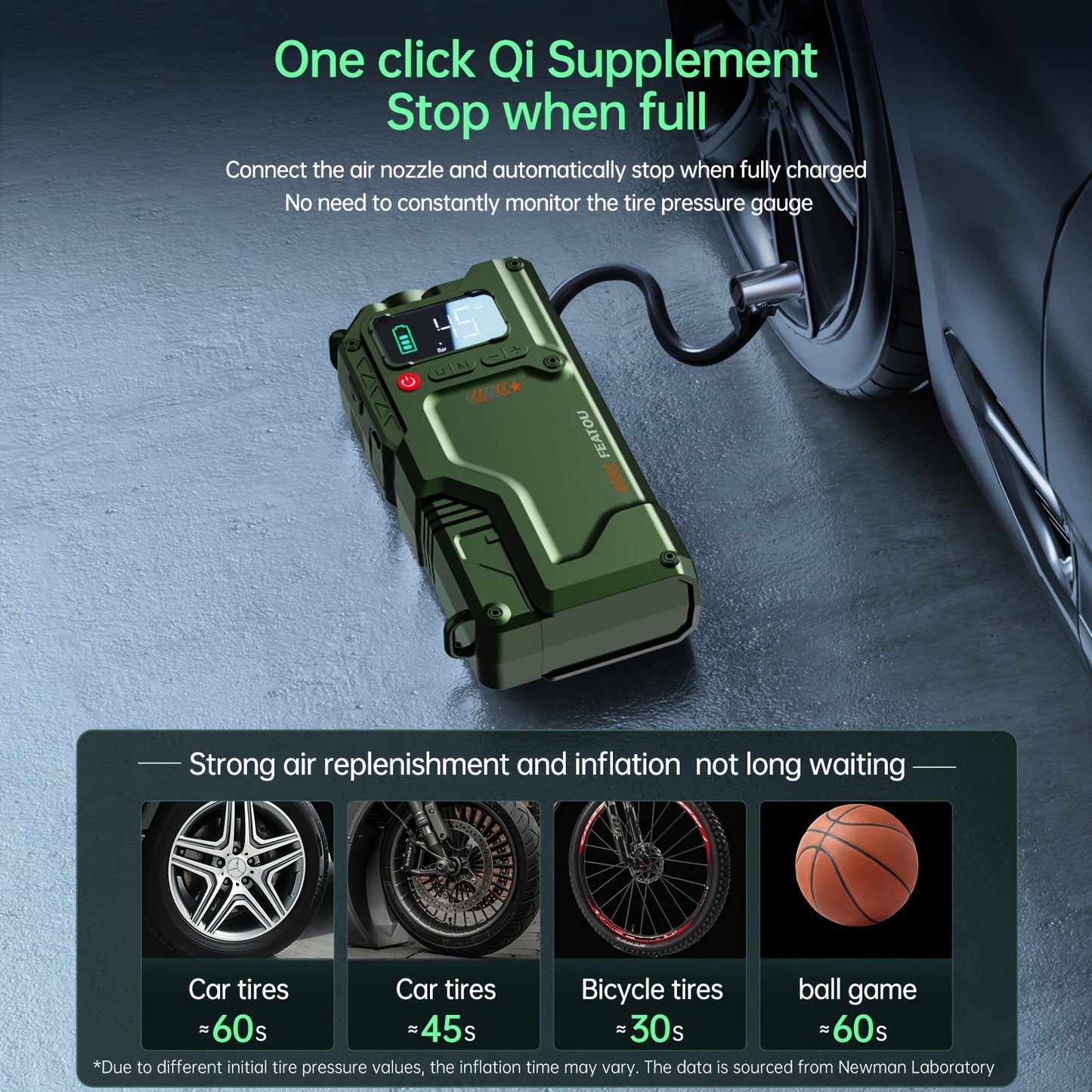 9000A Jump Starter With Air Compressor Car Battery Charger