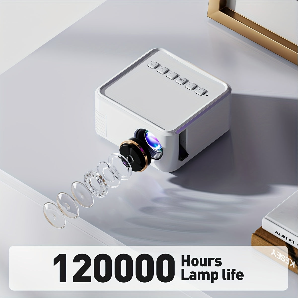 MAOHUTER Modern Portable Projector LED 1080P Display