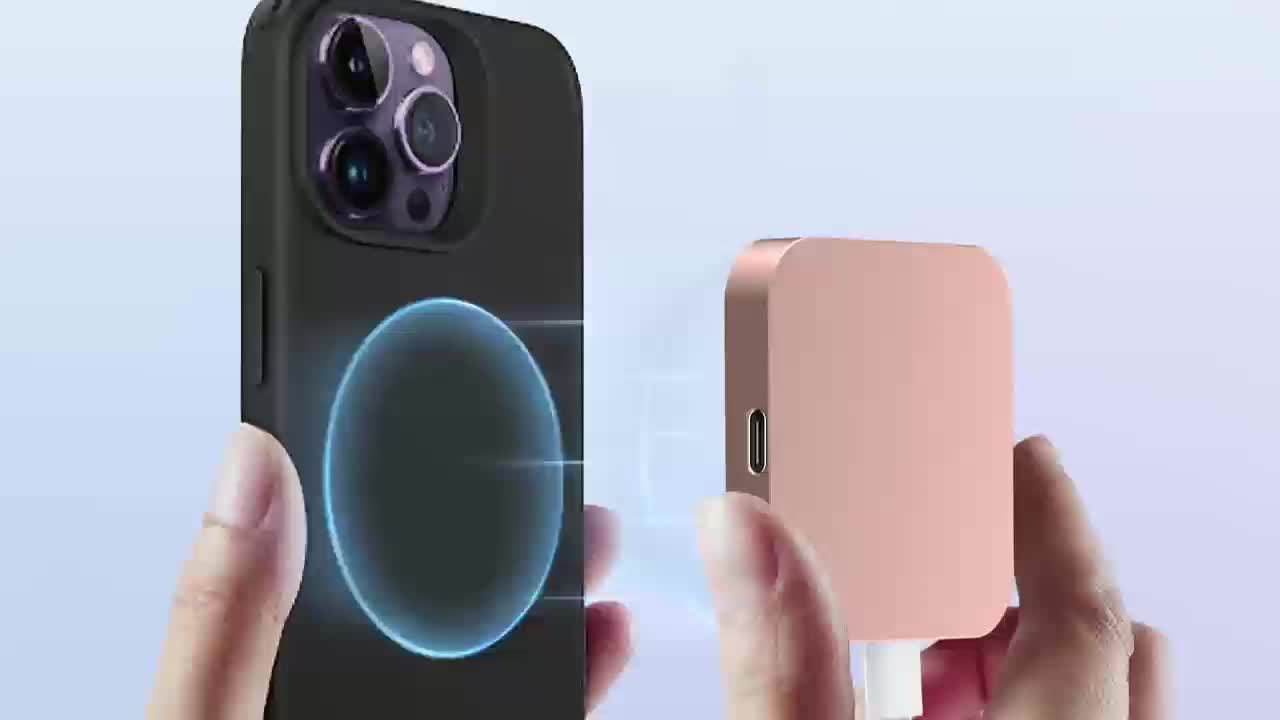 Mini Magnetic Wireless Charger With Dual Interface 15W